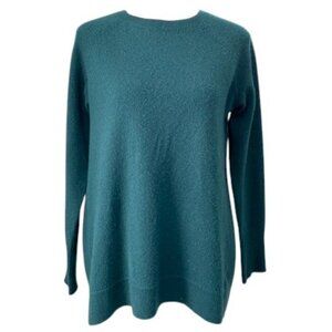 HALOGEN Hunter Green Cashmere Long Sleeve Oversized Sweater Small